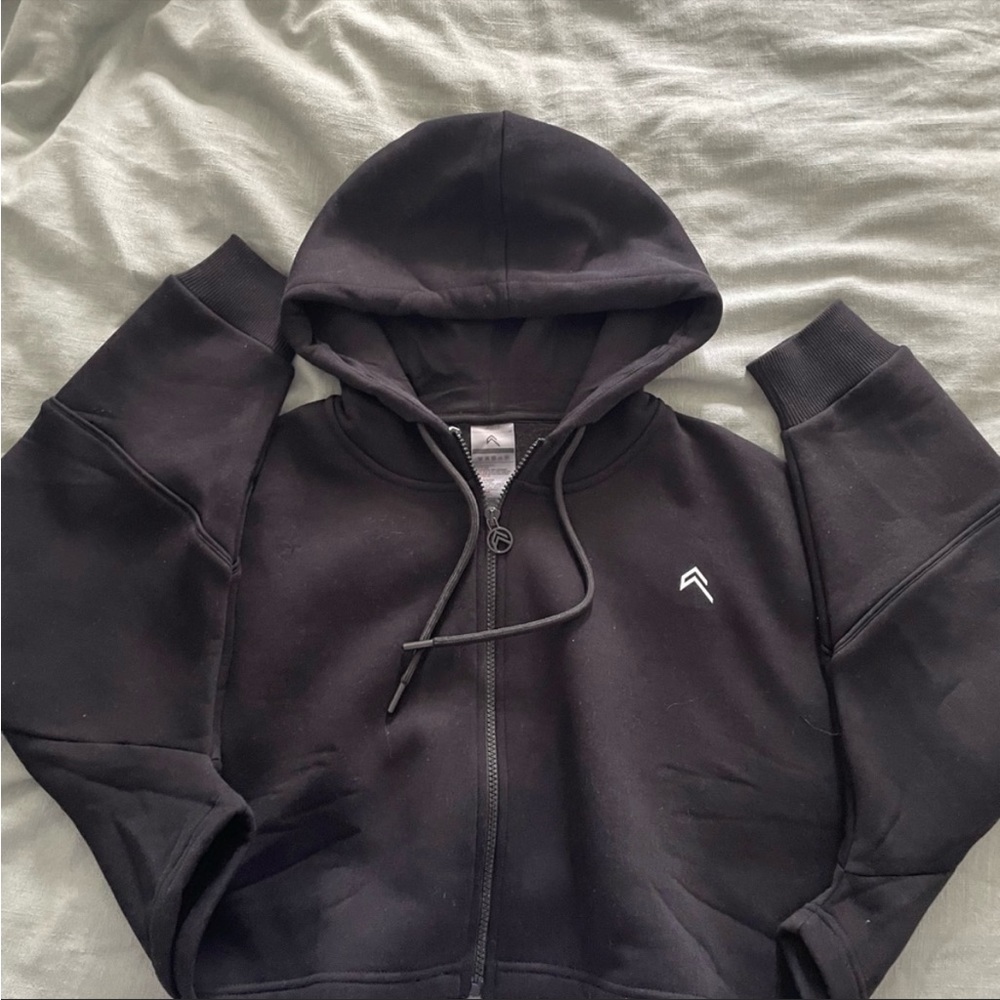 Oner Cropped Zip Up Hoodie - Picture 2 of 3